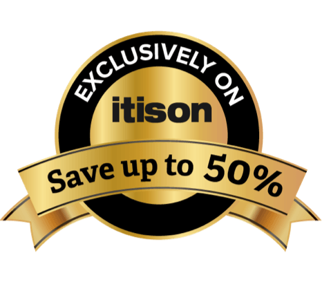 Exclusively on itison - Save up to 50%